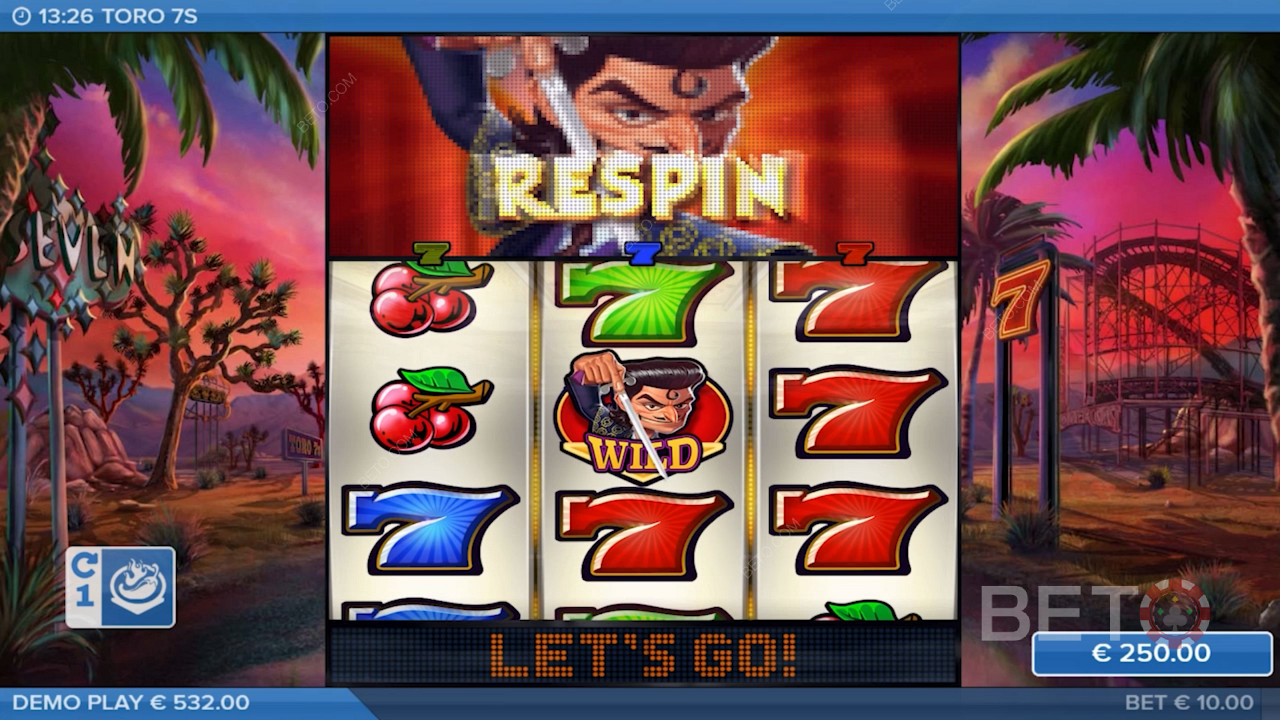 قم بإنزال Matador Wild واستمتع بـ Respins في ماكينة القمار Toro 7s