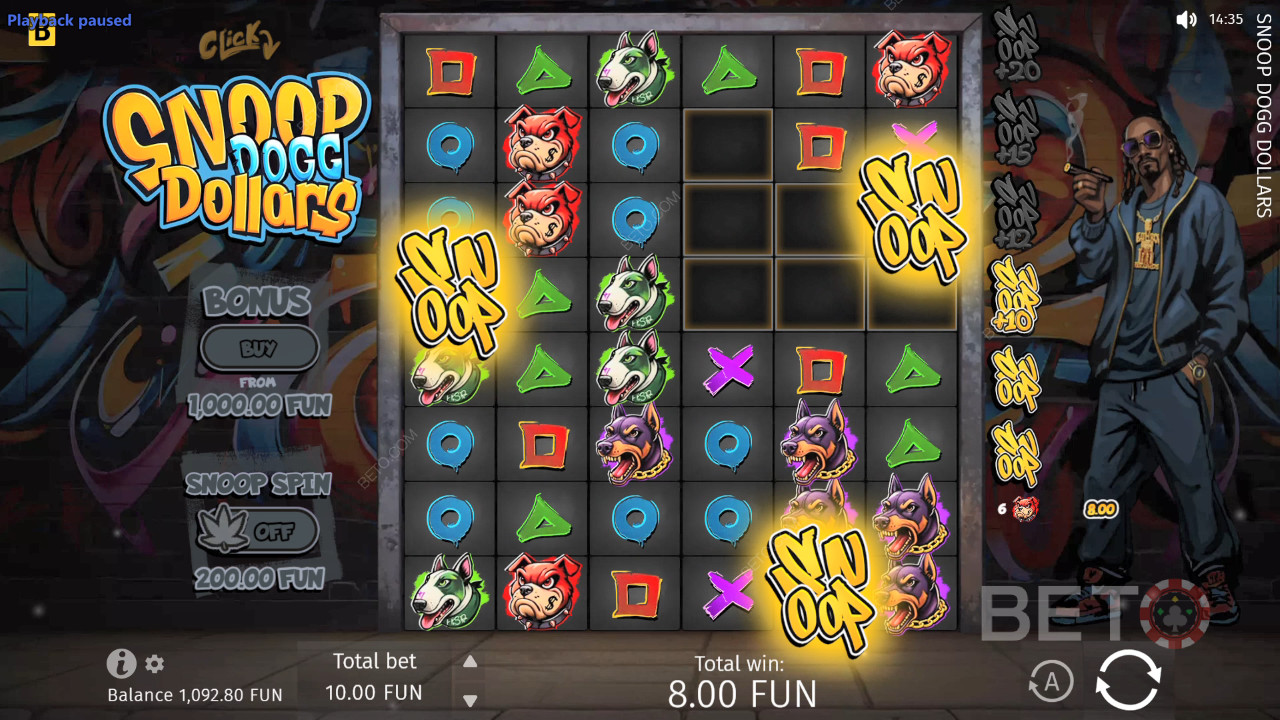مراجعة Snoop Dogg Dollars من BETO Slots