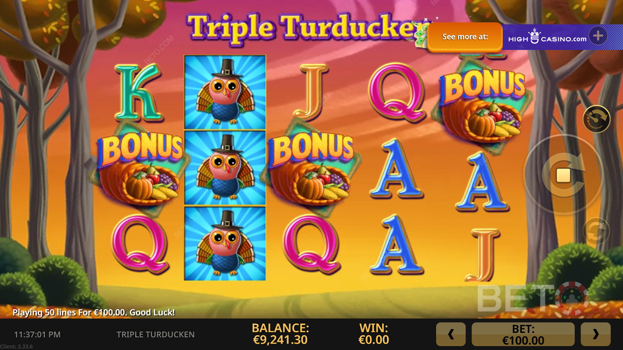 مراجعة ثلاثية Turducken من BETO Slots