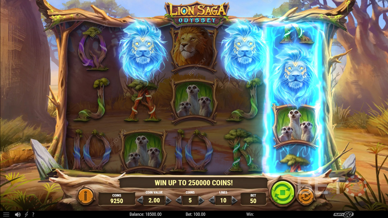 مراجعة Lion Saga Odyssey من BETO Slots