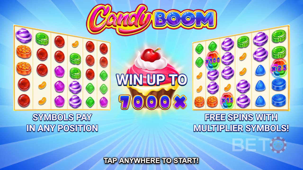 بدء جلسة اللعب الخاصة بك في Candy Boom