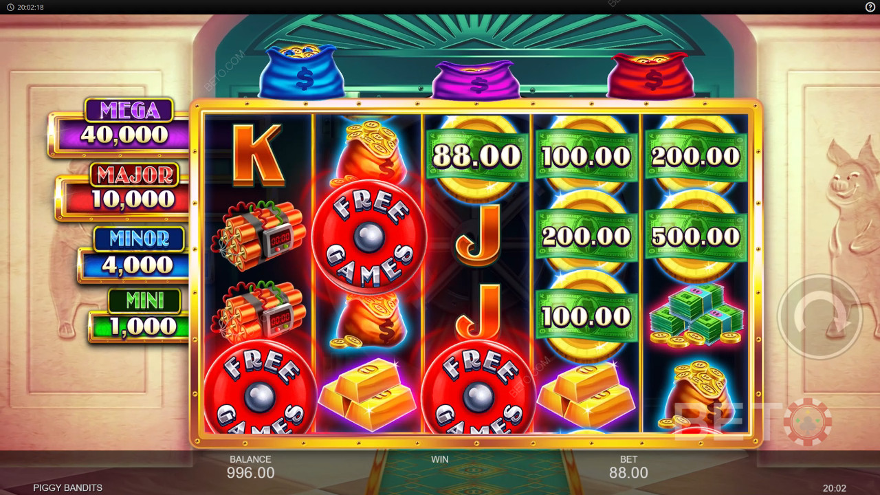مراجعة لعبة Piggy Bandits من BETO Slots