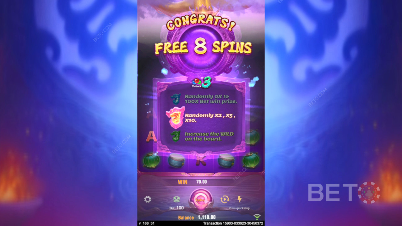 شرح ميزات المكافآت في 3 بوت دراغونز من TaDa Gaming