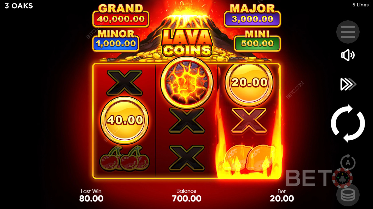 مراجعة عملات الحمم البركانية من BETO Slots