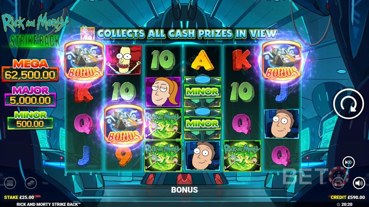 مراجعة ريك ومورتي سترايك سترايك باك من BETO Slots