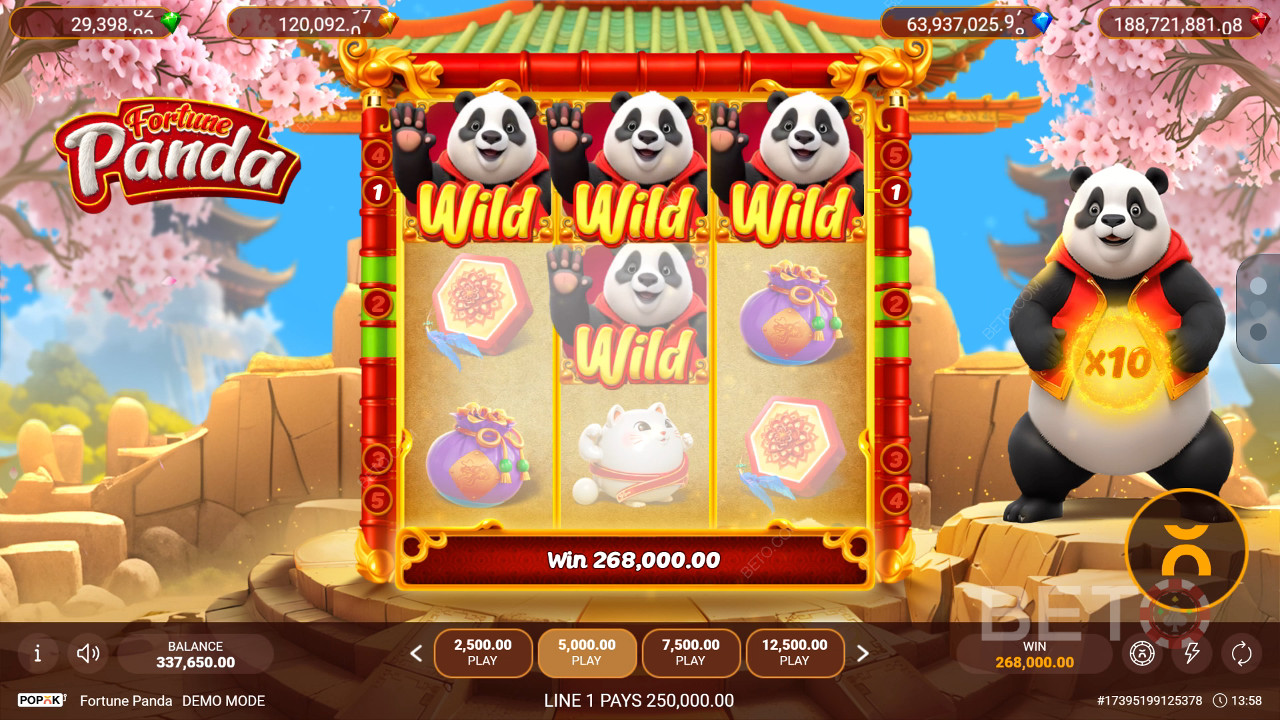 شرح ميزات المكافأة في Fortune Panda من Popok Gaming