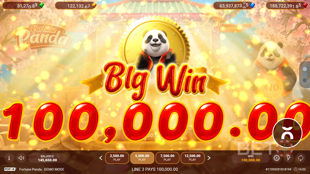 اربح 2,500 ضعف رهانك في فتحة Fortune Panda Slot على الإنترنت!