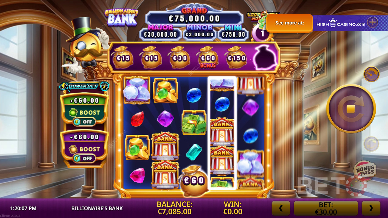 مراجعة بنك الملياردير من قبل BETO Slots