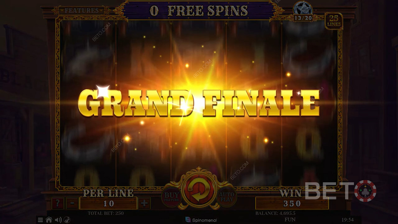 يتم تنشيط "Grand Finale" في آخر دورة مجانية لزيادة احتمالات الفوز بشكل ملحوظ