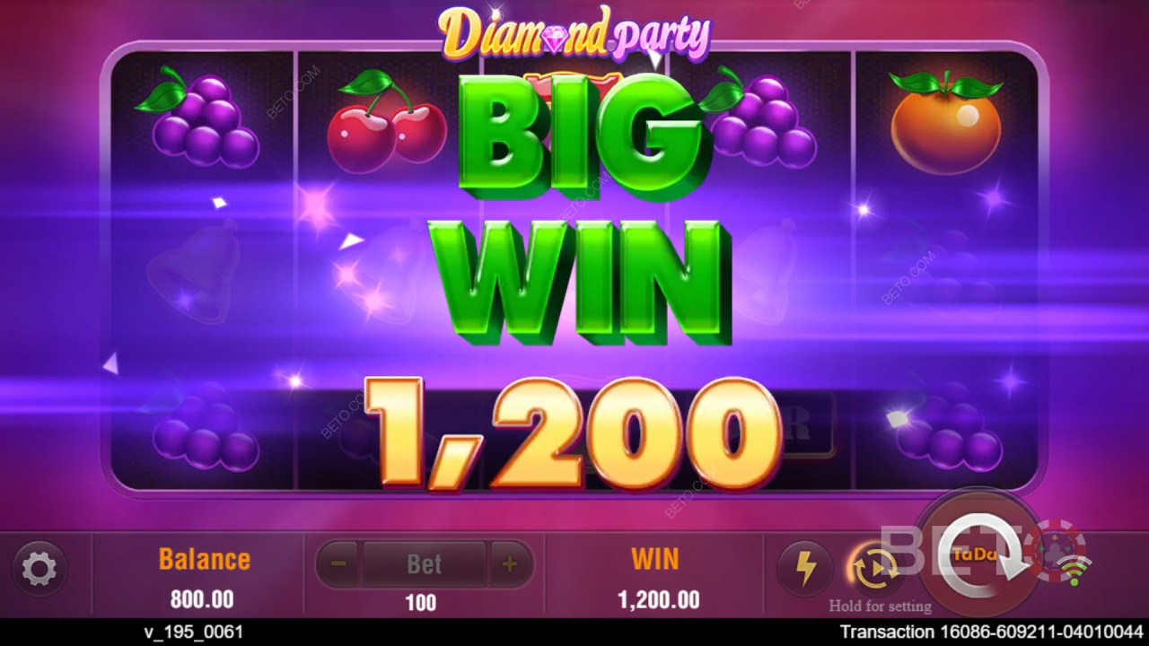 مراجعة Diamond Party من BETO Slots