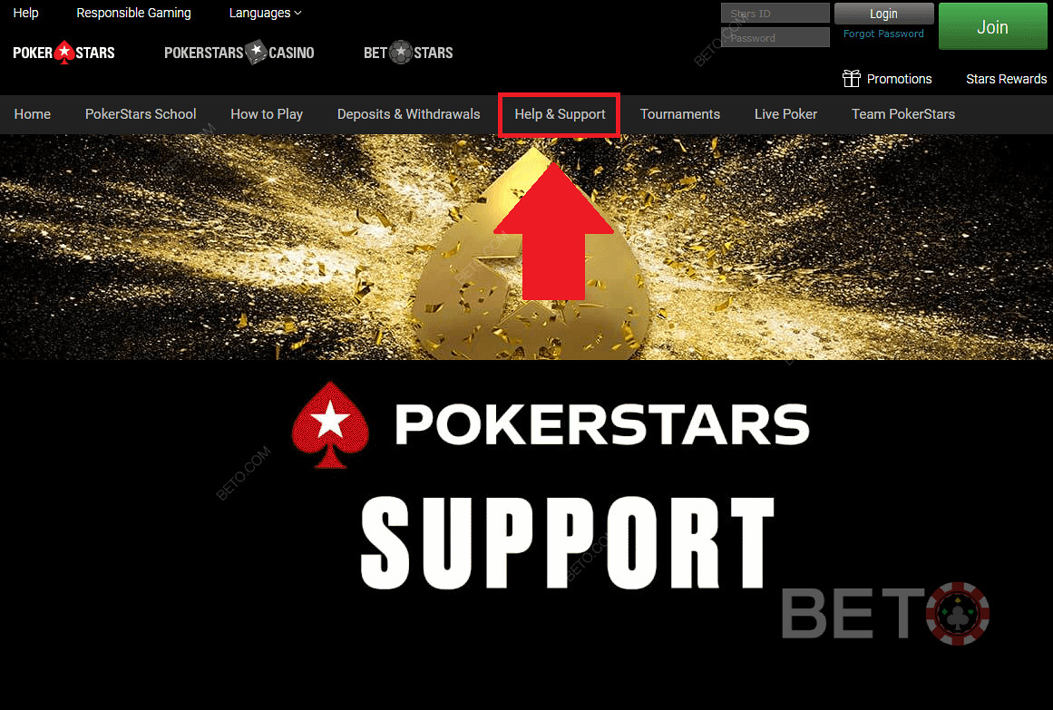 دعم عملاء كازينو PokerStars ودعمهم