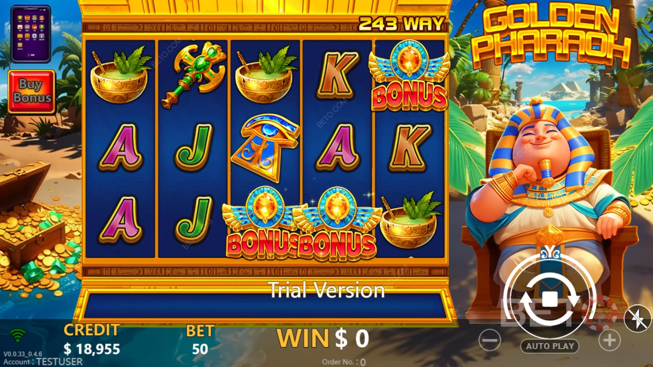مراجعة الفرعون الذهبي من قبل BETO Slots