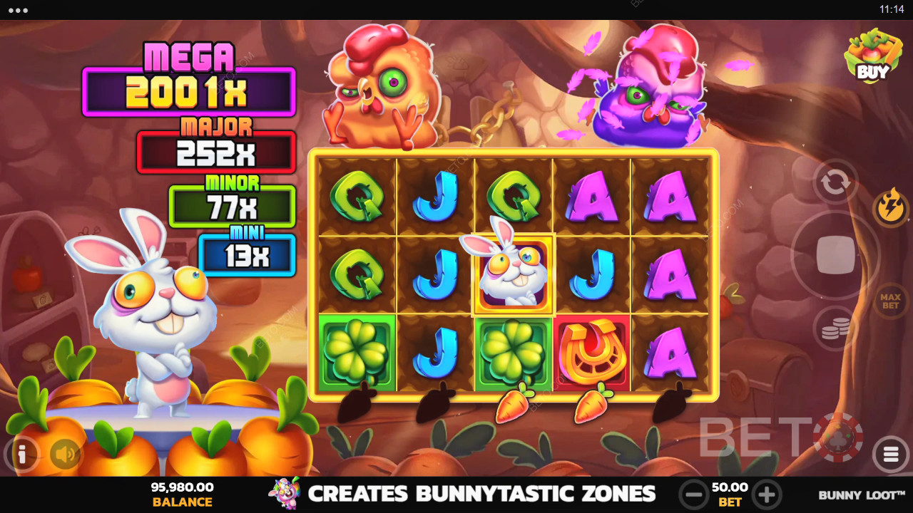 شرح ميزات المكافآت الإضافية في Bunny Loot بواسطة PearFiction