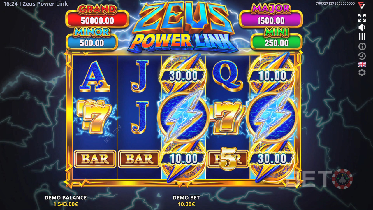 مراجعة Zeus Power Link من BETO Slots