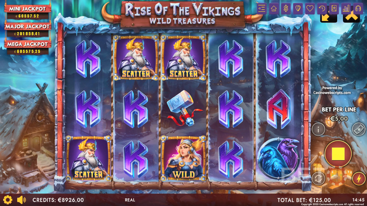 مراجعة Rise of The Vikings - Wild Treasures by BETO Slots