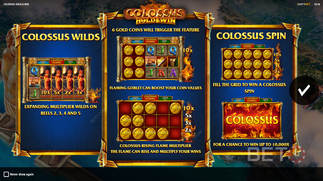 استمتع بـ Colossus Wilds و Respins و Jackpots في Colossus: امسك واربح في فتحة