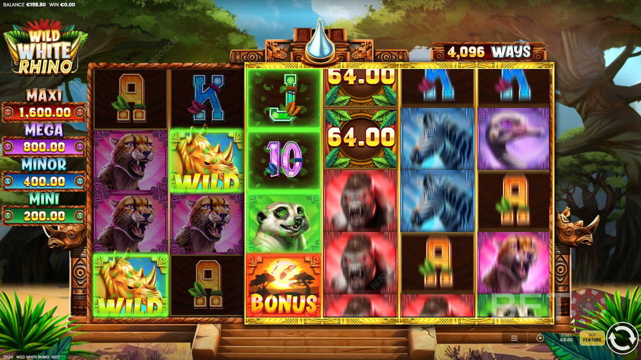 مراجعة الكركدن الأبيض المتوحش من BETO Slots