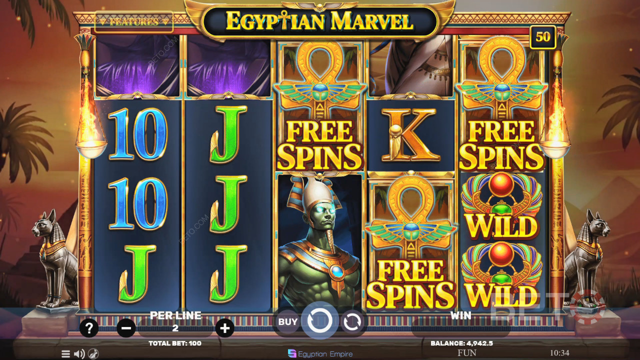 مراجعة الأعجوبة المصرية من BETO Slots