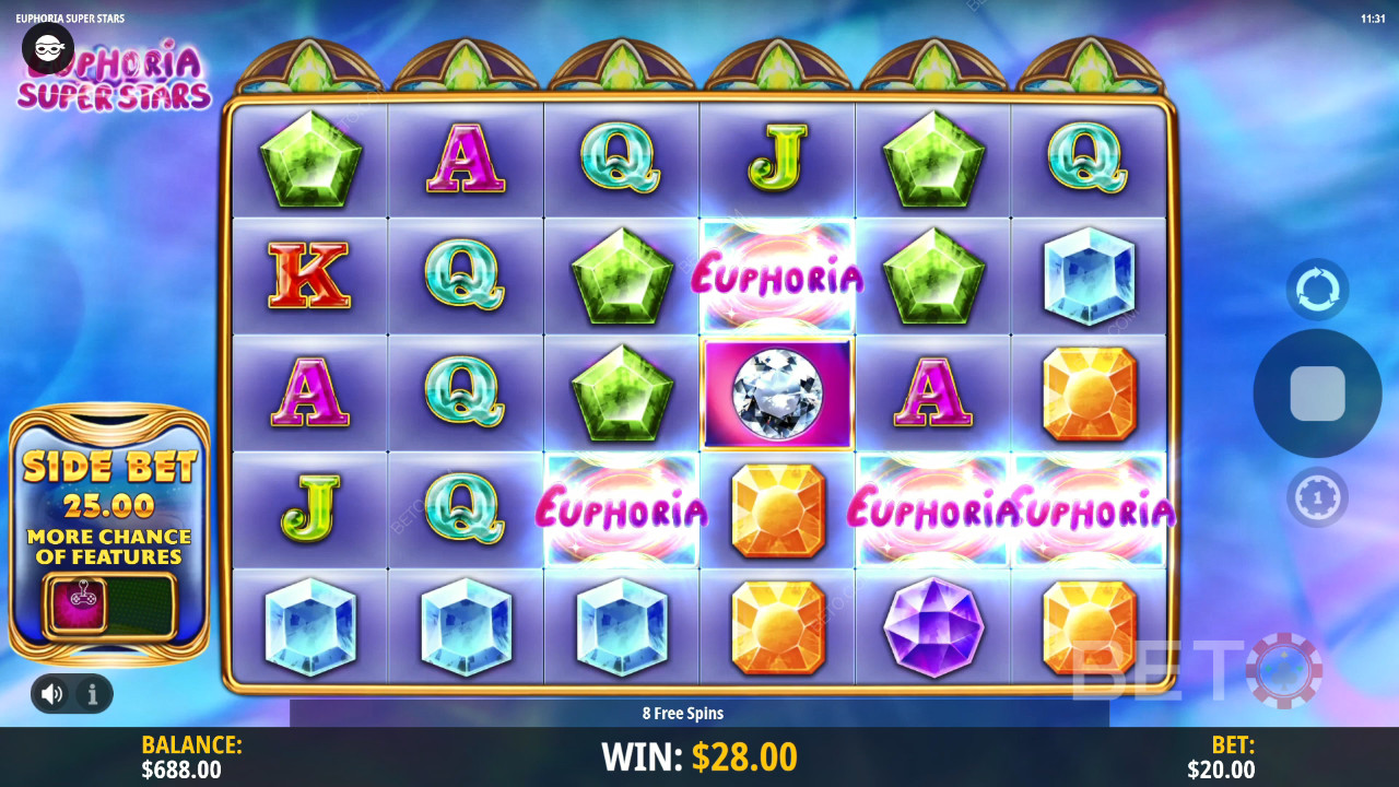 مراجعة Euphoria Super Stars من BETO Slots