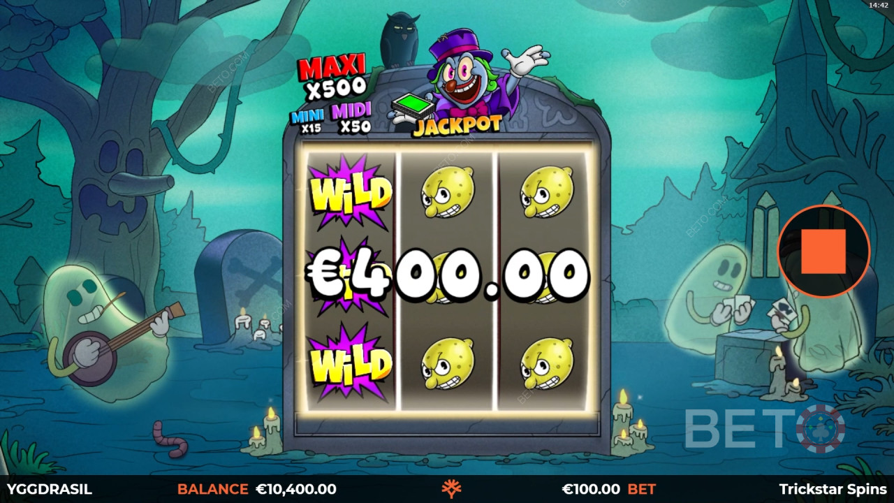 مراجعة Trickstar Spins من BETO Slots