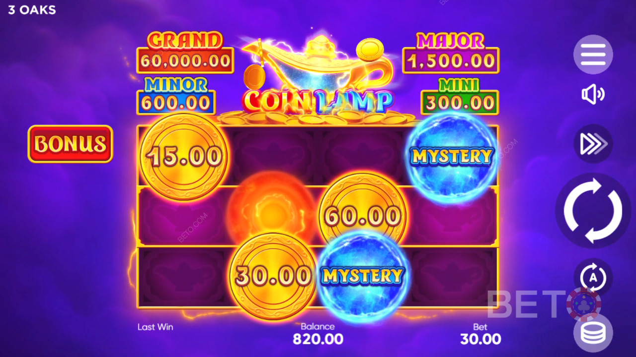 كيفية لعب مصباح عملات 3 Oaks Gaming