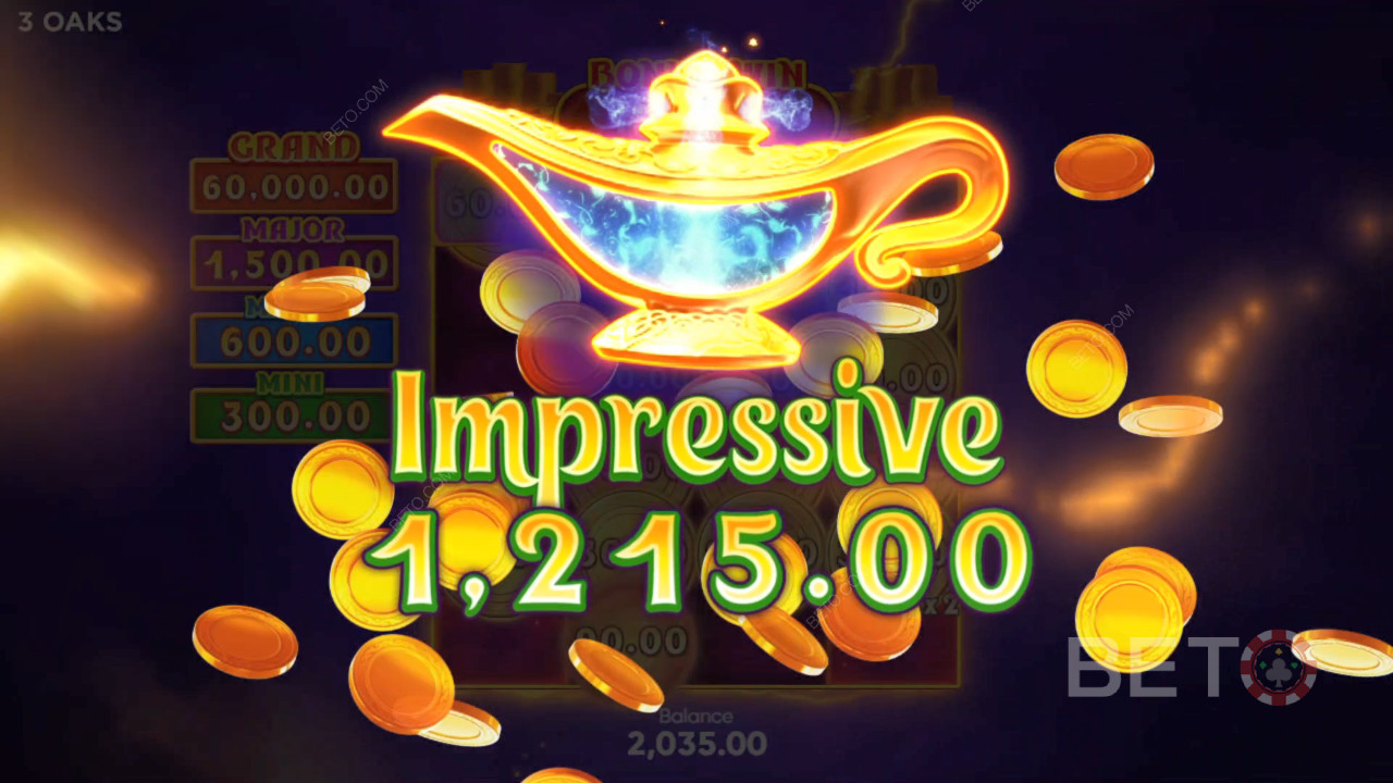 اربح 2,000 ضعف رهانك في ماكينة سلوت مصباح العملة!