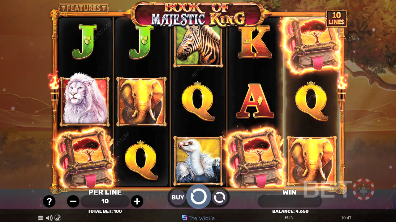 مراجعة كتاب الملك المهيب من قبل BETO Slots