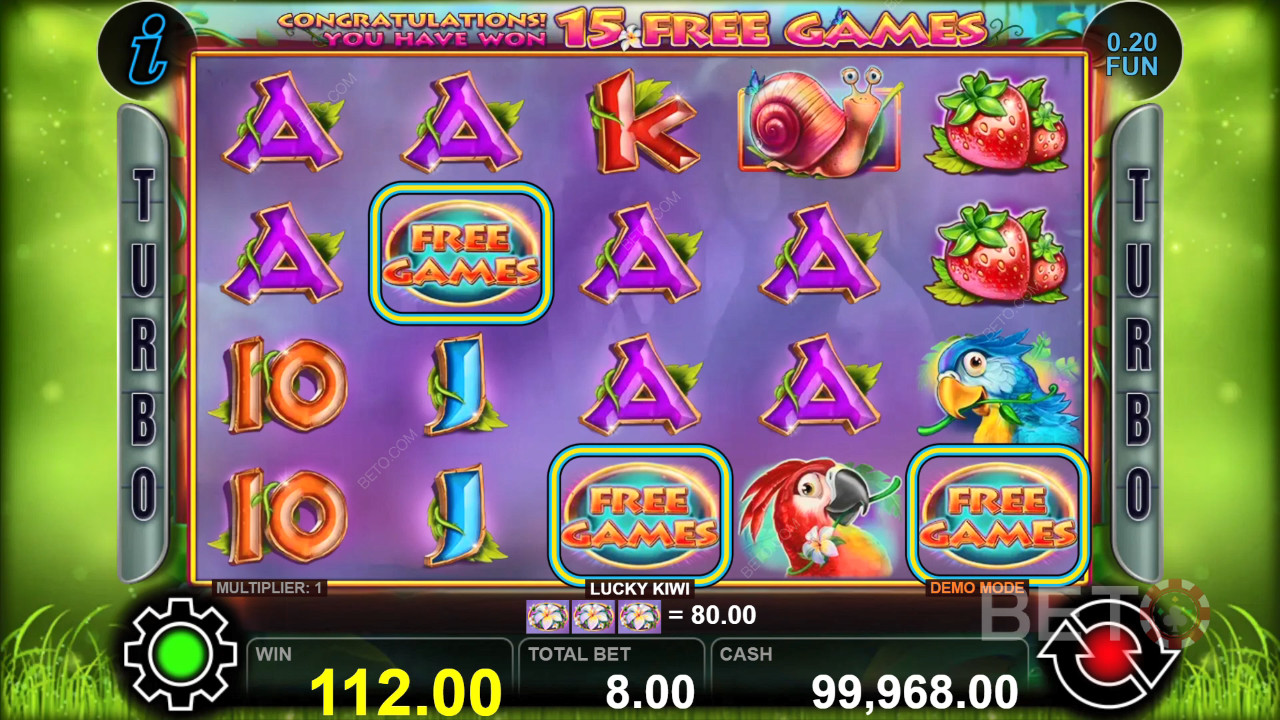 مراجعة لاكي كيوي المحظوظة من BETO Slots