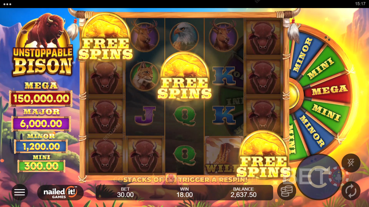 مراجعة البيسون الذي لا يمكن إيقافه من قبل BETO Slots