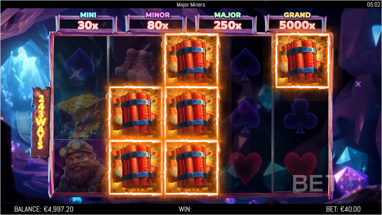 مراجعة عمال المناجم الرئيسيين من BETO Slots