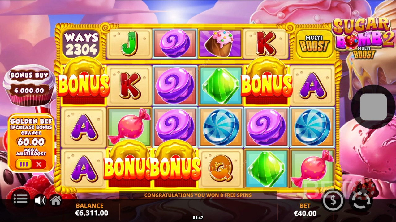 مراجعة Sugar Bomb 2 MultiBoost من BETO Slots