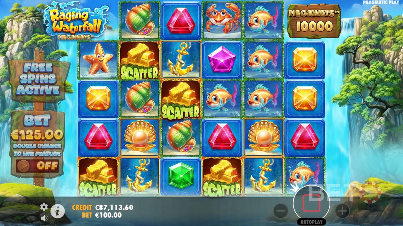 مراجعة لعبة Raging Waterfall Megaways من BETO Slots