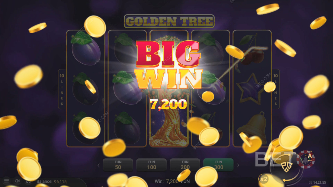 اربح 5,000 ضعف رهانك في فتحة فيديو الشجرة الذهبية!