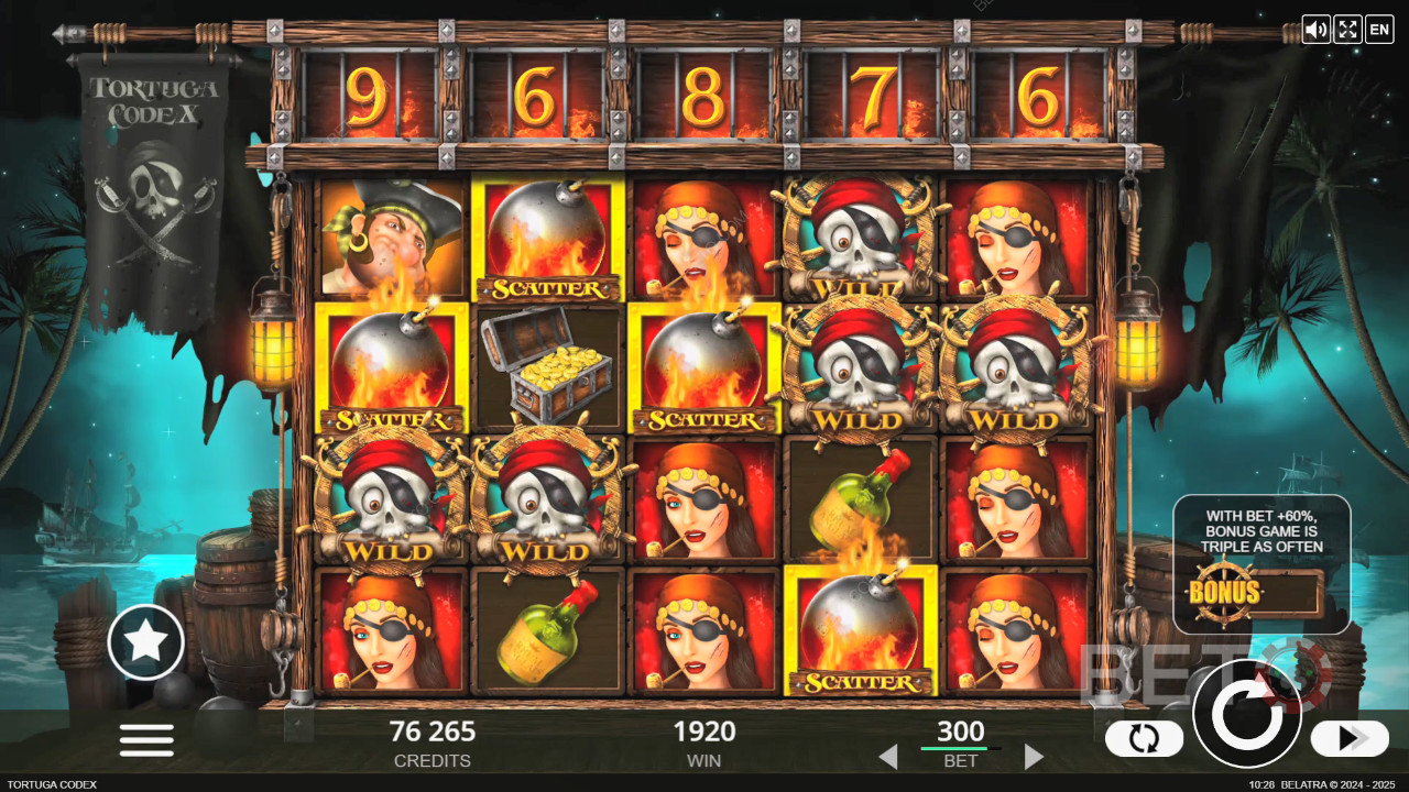 مراجعة مخطوطة Tortuga Codex من BETO Slots