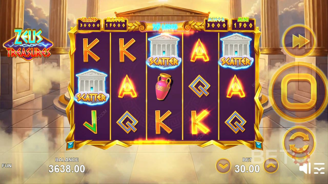 مراجعة Zeus Treasures بواسطة BETO Slots