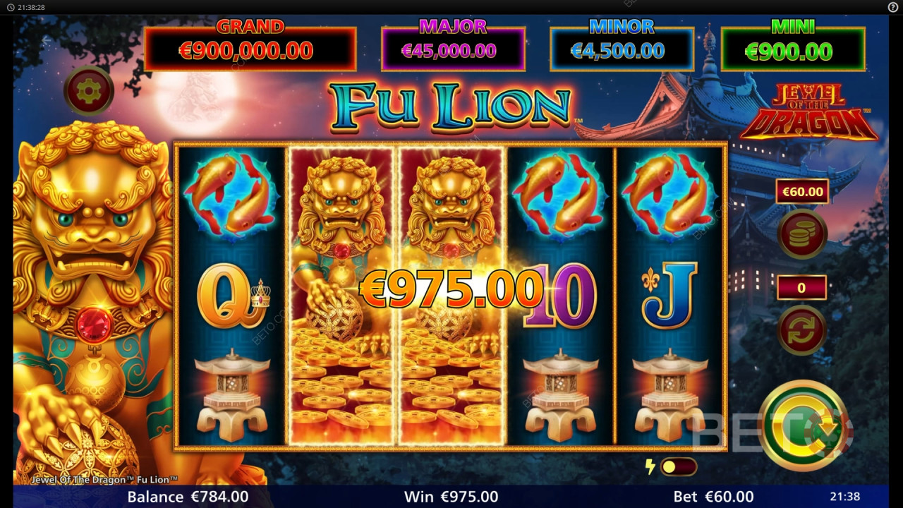 مراجعة جوهرة التنين فو أسد التنين مراجعة من BETO Slots