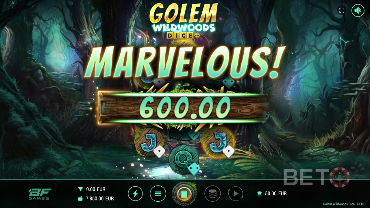 مراجعة Golem Wildwoods Dice من BETO Slots