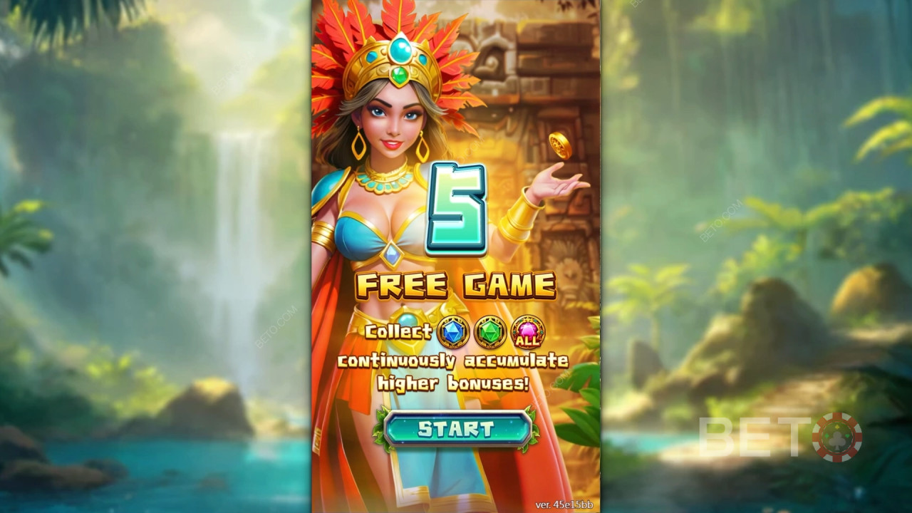 شرح ميزات المكافآت في لعبة Queen of Inca من Fa Chai Gaming