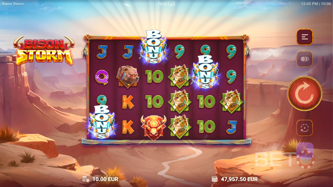 مراجعة Bison Storm من BETO Slots