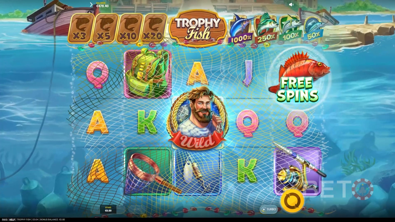مراجعة Trophy Fish من BETO Slots