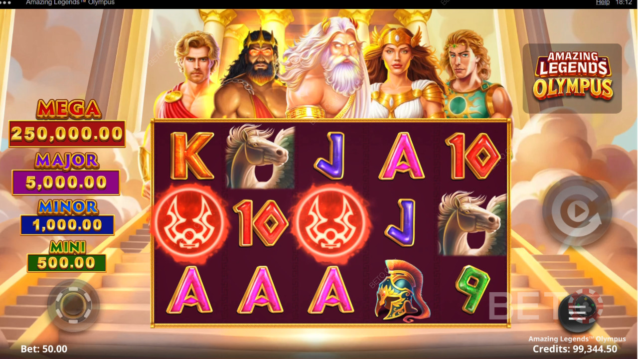 مراجعة Amazing Legends Olympus Legends Olympus من BETO Slots