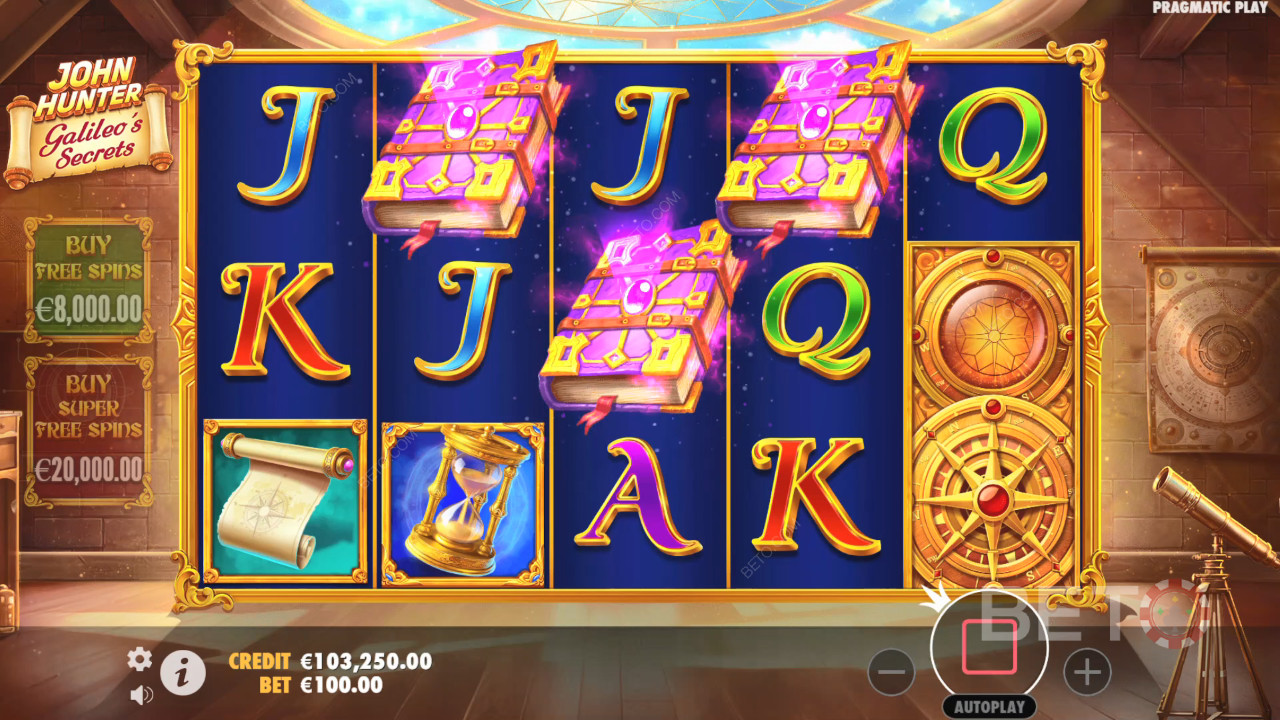 مراجعة جون هانتر وأسرار جاليليو من BETO Slots