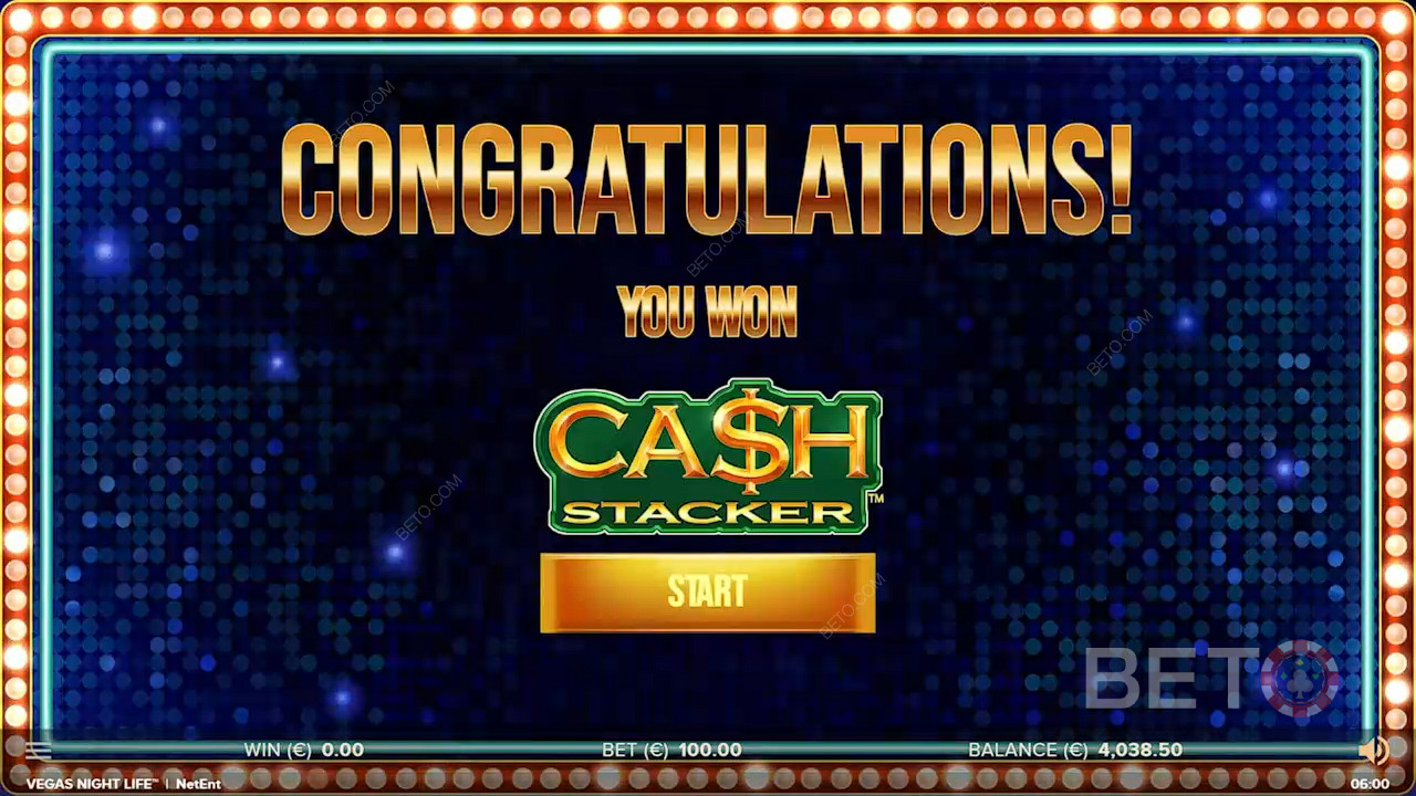 يعتبر Cash Stacker الميزة الأكثر إثارة في لعبة الكازينو هذه