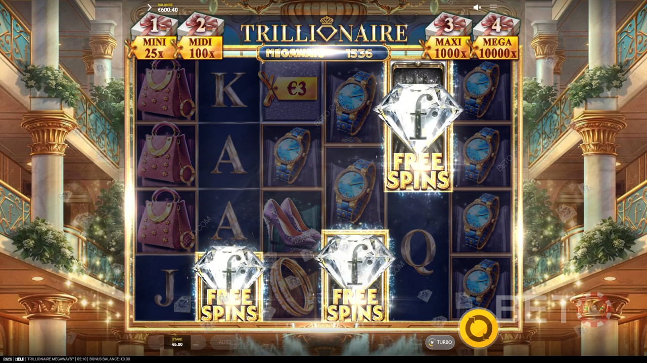 مراجعة تريليونير Megaways من BETO Slots