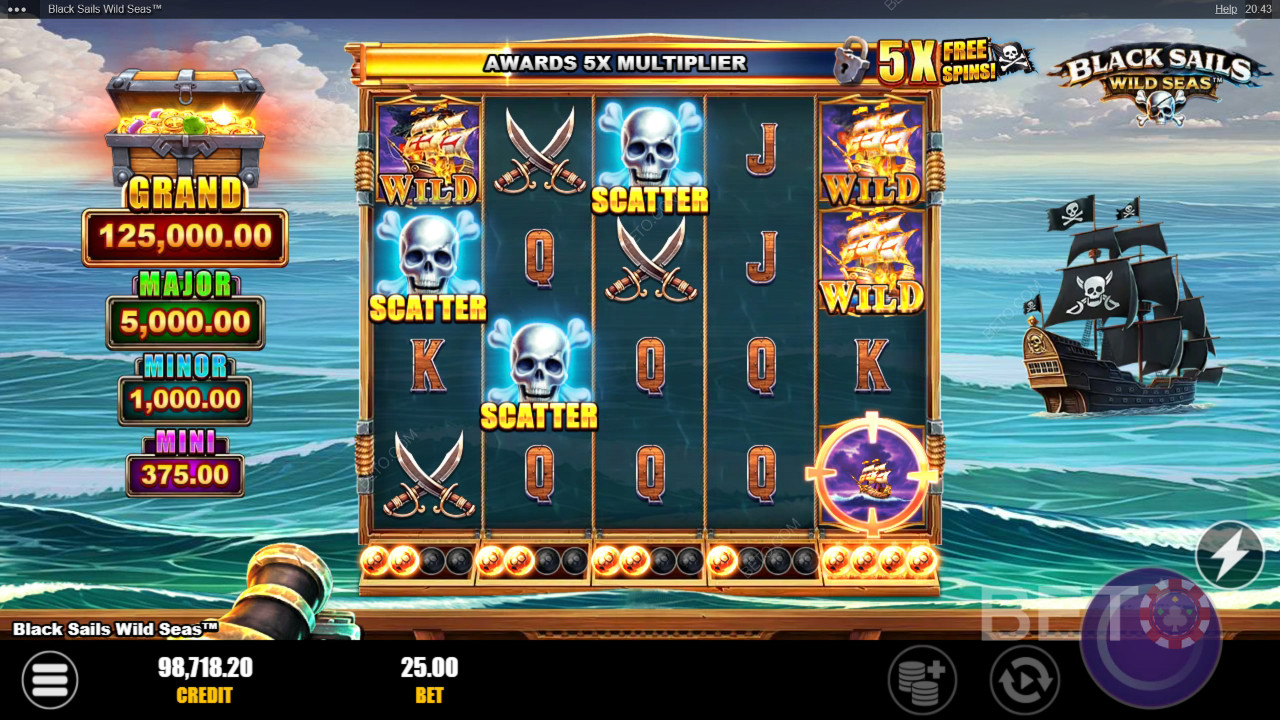 مراجعة الأشرعة السوداء Wild Seas بواسطة BETO Slots