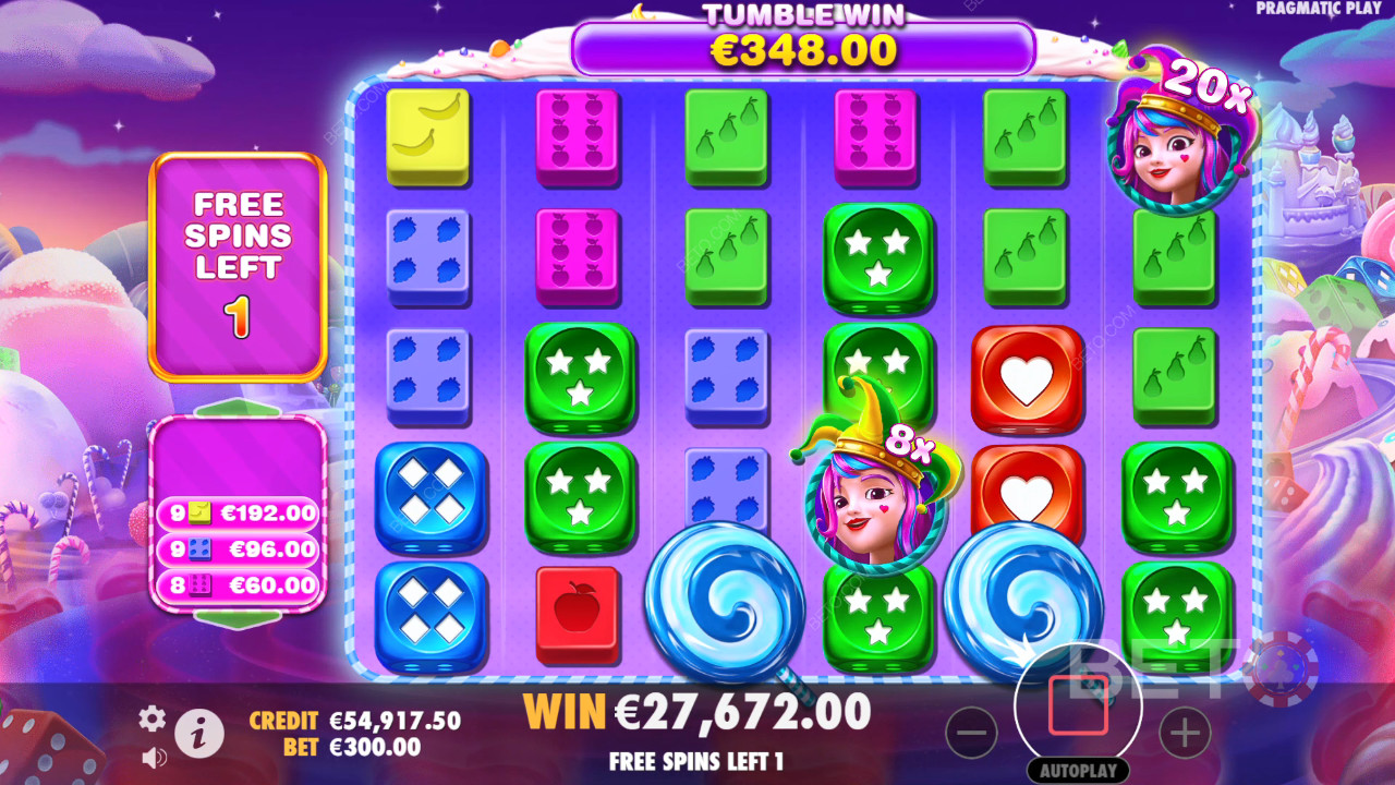 شرح ميزات المكافآت في Sweet Bonanza 1000 نرد بواسطة Pragmatic Play