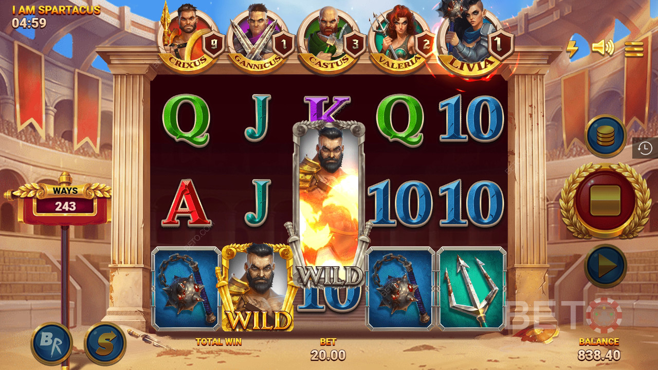 مراجعة I Am Spartacus من BETO Slots