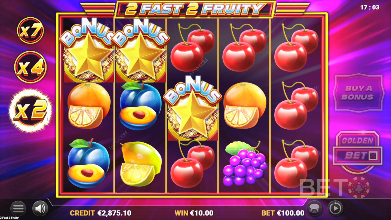 2 سريع 2 مراجعة الفاكهة 2 سريع 2 Fruity من BETO Slots