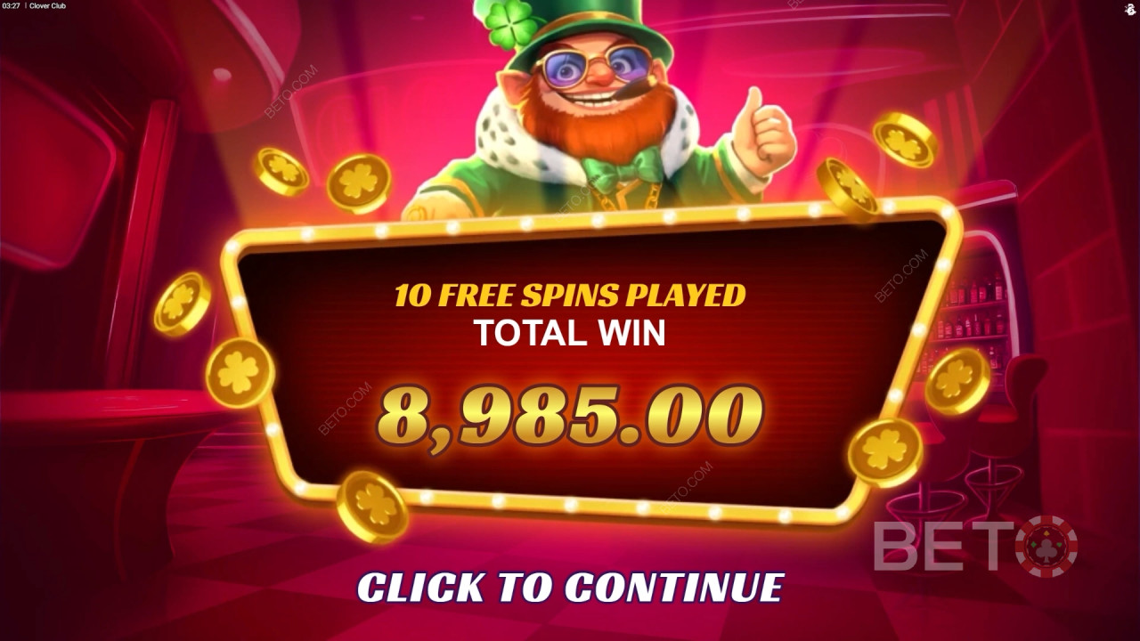 شرح ميزات المكافآت في Clover Club من Bullshark Games
