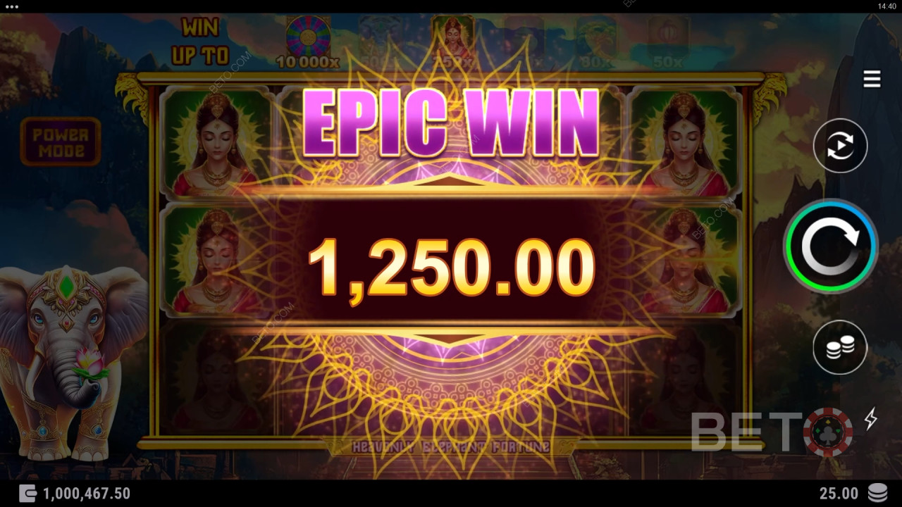 شرح ميزات المكافآت في لعبة Heavenly Elephant Fortune بواسطة Microgaming